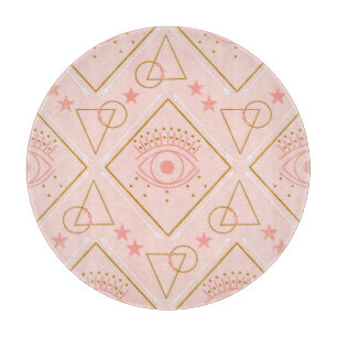 Planche À Découper Yeux en or rose : conception géométrique sans cout