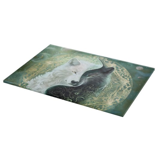 Planche À Découper Yin and Yang wolves  (Coin)