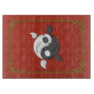 Planche À Découper Yin et Yang le Koi Glass Cutboard