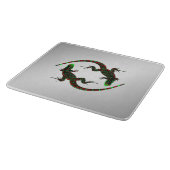 Planche À Découper Yin Yang Lizards Argent (Coin)