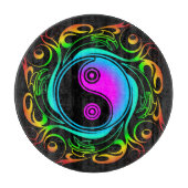Planche À Découper Yin Yang Psychedelic Rainbow Tattoo (Devant)