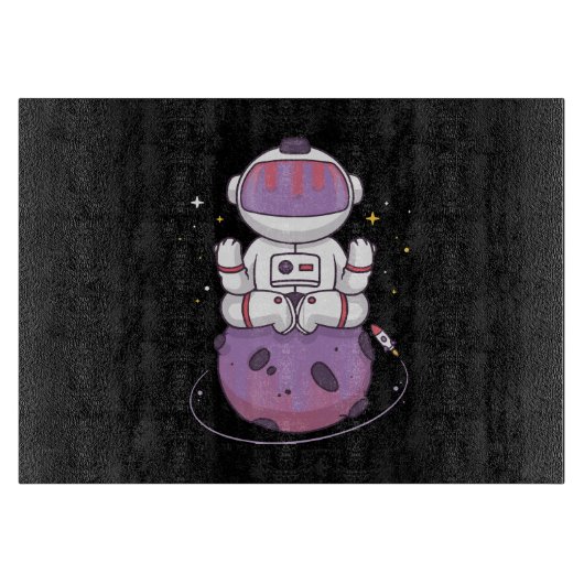 Planche À Découper Yoga spatial  (Devant)