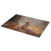 Planche À Découper Yorkshire Terrier en automne Leaves automne Inspir (Coin)