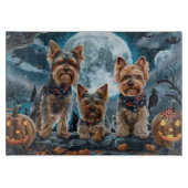 Planche À Découper Yorkshire Terrier Halloween Éffrayant (Devant)