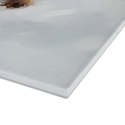 Planche À Découper Yorkshire Terrier neige de Noël hiver (Coin)