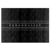 Planche À Découper Your Custom Text & Modern Stripes | Black & White (Devant)