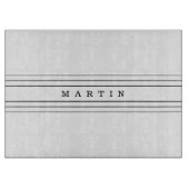 Planche À Découper Your Custom Text & Modern Stripes | Black & White (Devant)