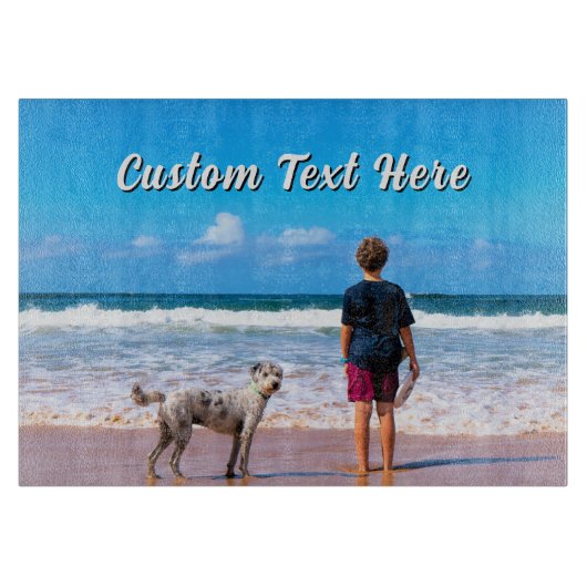 Planche À Découper Your Pet Photo Cutting Board with Custom Text (Devant)