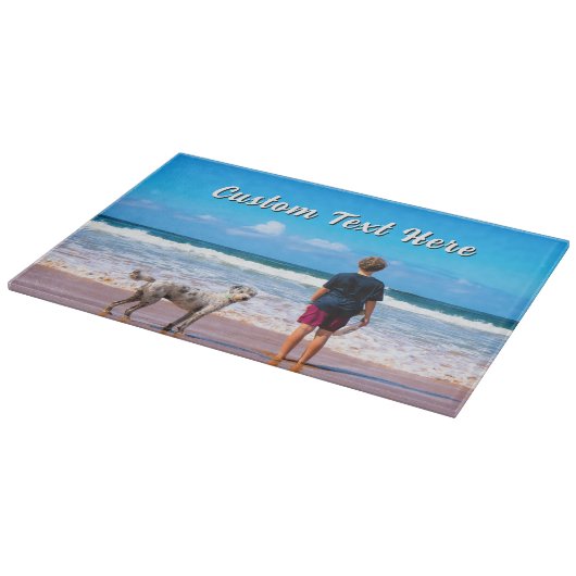 Planche À Découper Your Pet Photo Cutting Board with Custom Text (Coin)