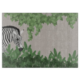 Planche À Découper Zebra amongst Leaves
