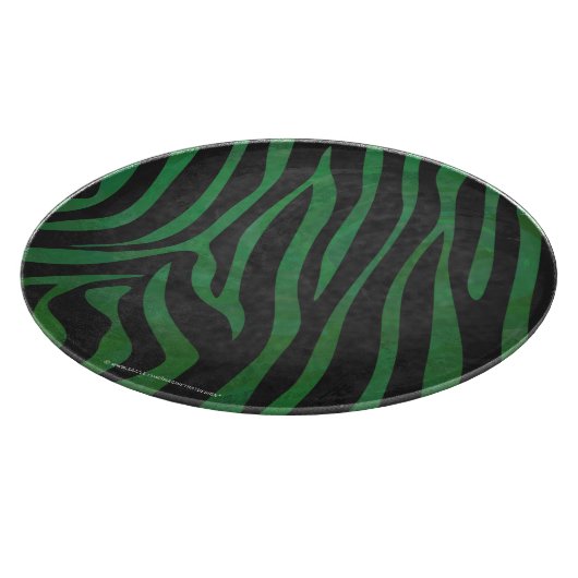 Planche À Découper Zebra Black et Green Print (Coin)
