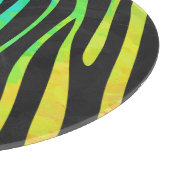 Planche À Découper Zebra Black et Rainbow Print (Coin)