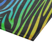 Planche À Découper Zebra Black et Rainbow Print (Coin)