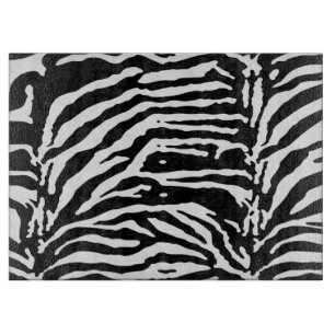 Planche À Découper Zebra Camouflage Motif artistique noir et blanc