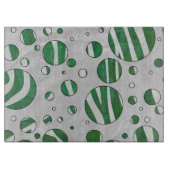 Planche À Découper Zebra Green et White Polka Dot (Devant)