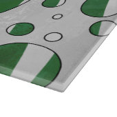 Planche À Découper Zebra Green et White Polka Dot (Coin)