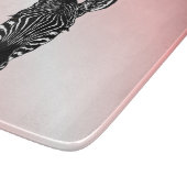 Planche À Découper Zebra Head on Pink (Coin)