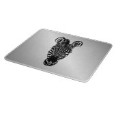 Planche À Découper Zebra Head sur Silver (Coin)