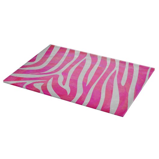 Planche À Découper Zebra Hot Pink et White Print (Coin)