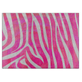 Planche À Découper Zebra Hot Pink et White Print (Devant)