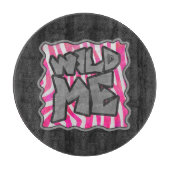 Planche À Découper Zebra Hot Rose et White Wild Me (Devant)