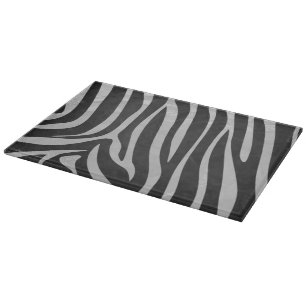 Planche À Découper Zebra noir et gris clair