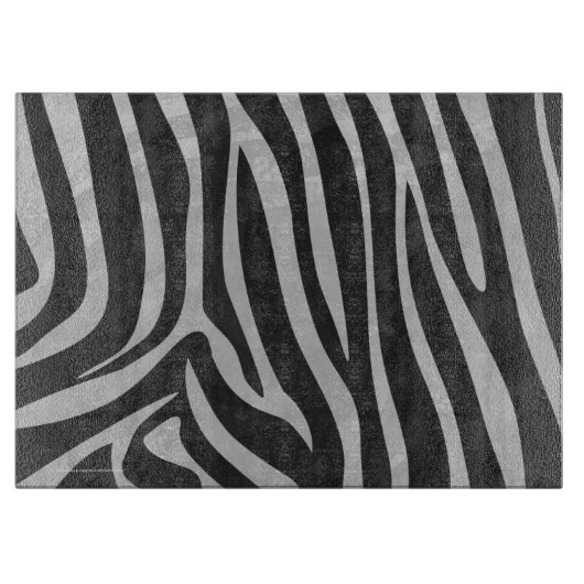 Planche À Découper Zebra noir et gris clair (Devant)