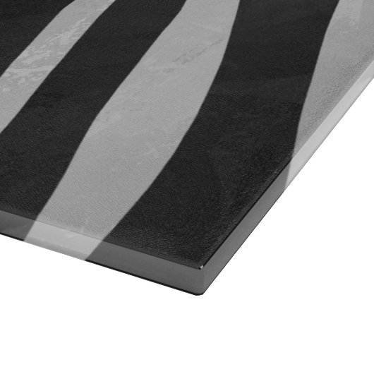 Planche À Découper Zebra noir et gris clair (Coin)