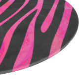 Planche À Découper Zebra noir et rose chaud (Coin)