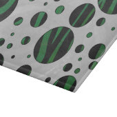 Planche À Découper Zebra noir et vert Polka point (Coin)