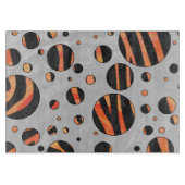 Planche À Découper Zebra Pois noirs et orange (Devant)
