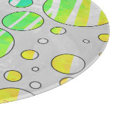 Planche À Découper Zebra Polka Dot Arc-en-ciel et impression blanche (Coin)