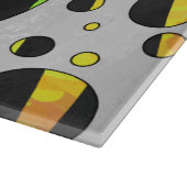 Planche À Découper Zebra Polka Dot noir et arc-en-ciel (Coin)