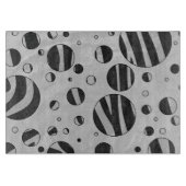 Planche À Découper Zebra Polka point noir et gris clair (Devant)