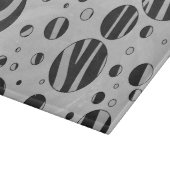 Planche À Découper Zebra Polka point noir et gris clair (Coin)