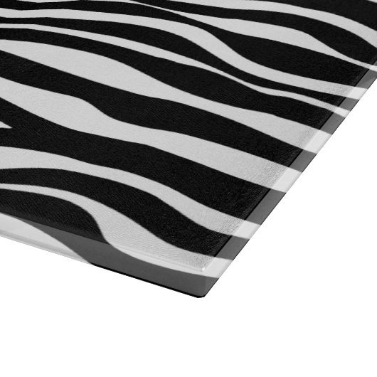 Planche À Découper Zebra Print, Zebra Stripes, Noir Et Blanc (Coin)