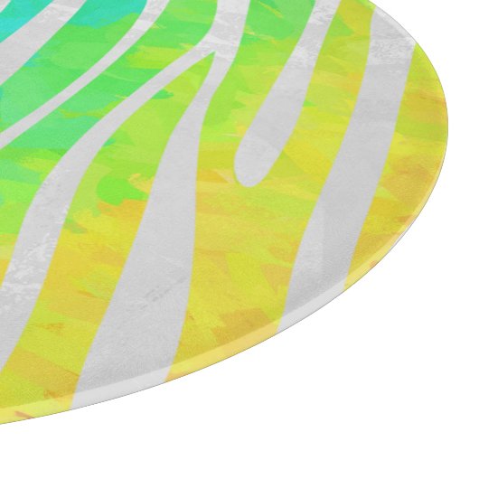 Planche À Découper Zebra Rainbow et White Print (Coin)