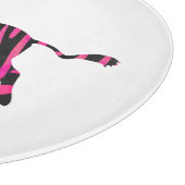 Planche À Découper Zebra Silhouette noir et rose chaud (Coin)
