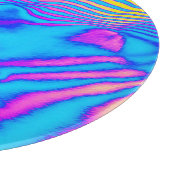 Planche À Découper Zèbre à rayures psychédéliques : Néon Fluorescent (Coin)