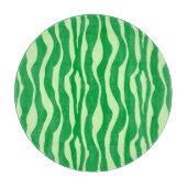 Planche À Découper Zèbre rayures - Tons de Lime Vert (Devant)