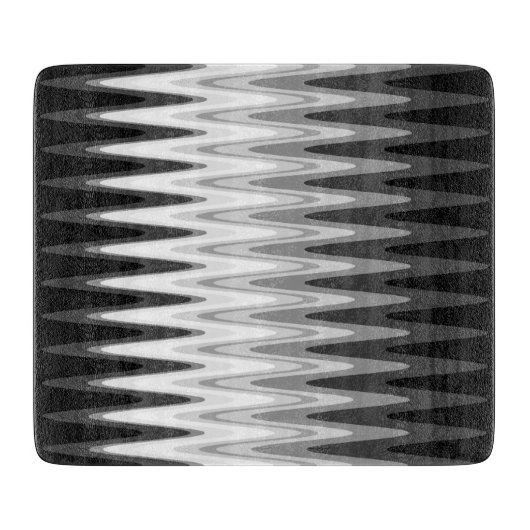 Planche À Découper Zig Zag noir blanc gris Motif (Devant)