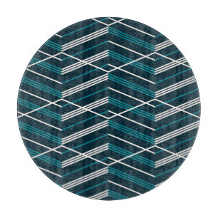 Planche À Découper zigzag Abstrait : élégant vintage géométrique.