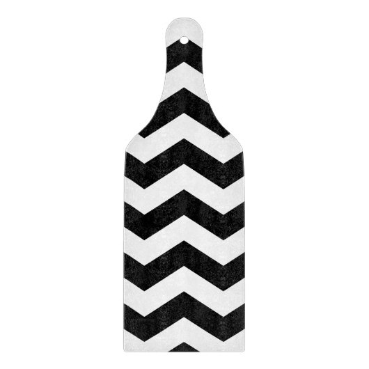 Planche À Découper Zigzag Chevron Noir Et Blanc (Devant)
