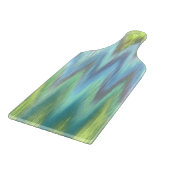 Planche À Découper Zigzag moderne d'Ikat Chevron de turquoise de (Coin)