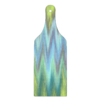 Planche À Découper Zigzag moderne d'Ikat Chevron de turquoise de