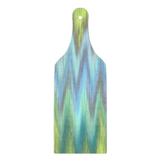 Planche À Découper Zigzag moderne d'Ikat Chevron de turquoise de (Devant)