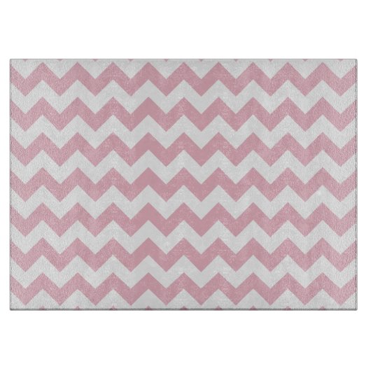 Planche À Découper Zigzag rose, Chevron rose, Motif géométrique (Devant)