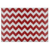 Planche À Découper Zigzag rouge et blanc (Devant)