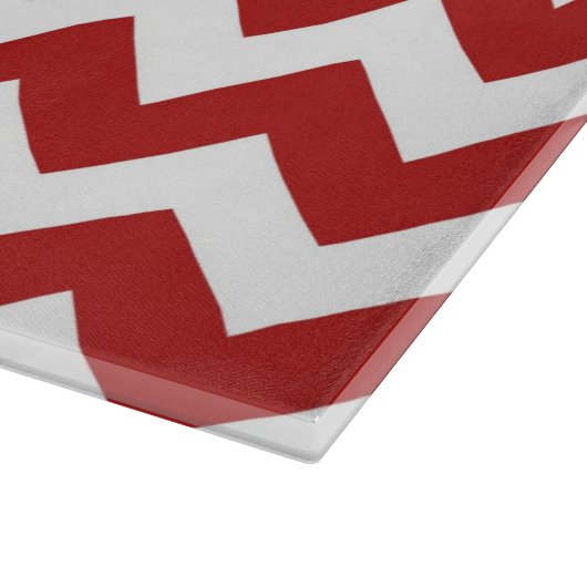 Planche À Découper Zigzag rouge et blanc (Coin)