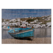 Planche À Découper Zone portuaire avec bateaux de pêche grecs (Devant)